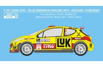 Decal –  Peugeot 207 S2000 EVO - Rajd Swidnicki 2013 - Kuchar / Dymurski